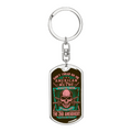Don't Tread on Me American Metal Dog Tag Keychain