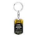 Be Strong and Courageous, Joshua 1:9 Dog Tag Keychain