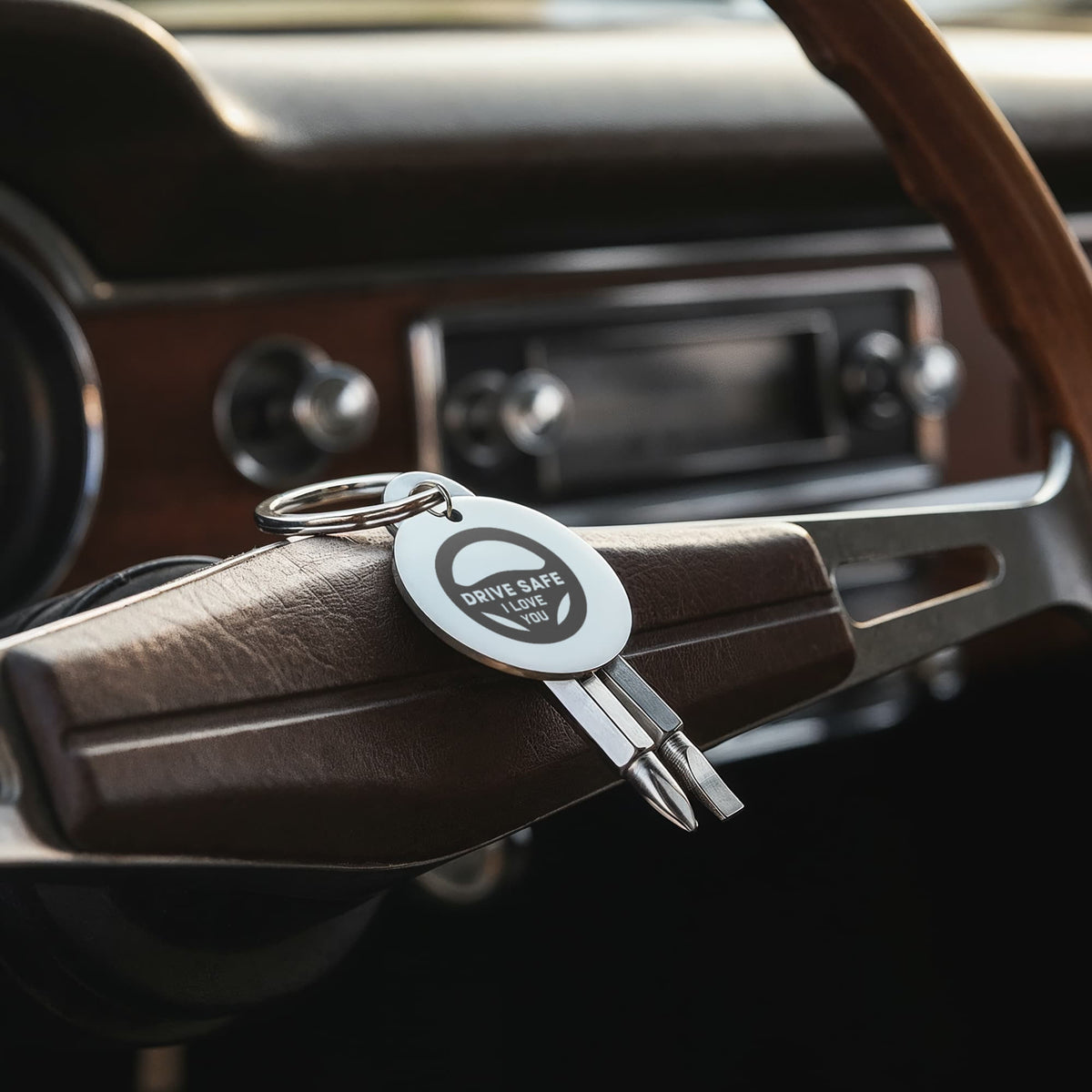 Drive Safe I Love You Screwdriver Keychain