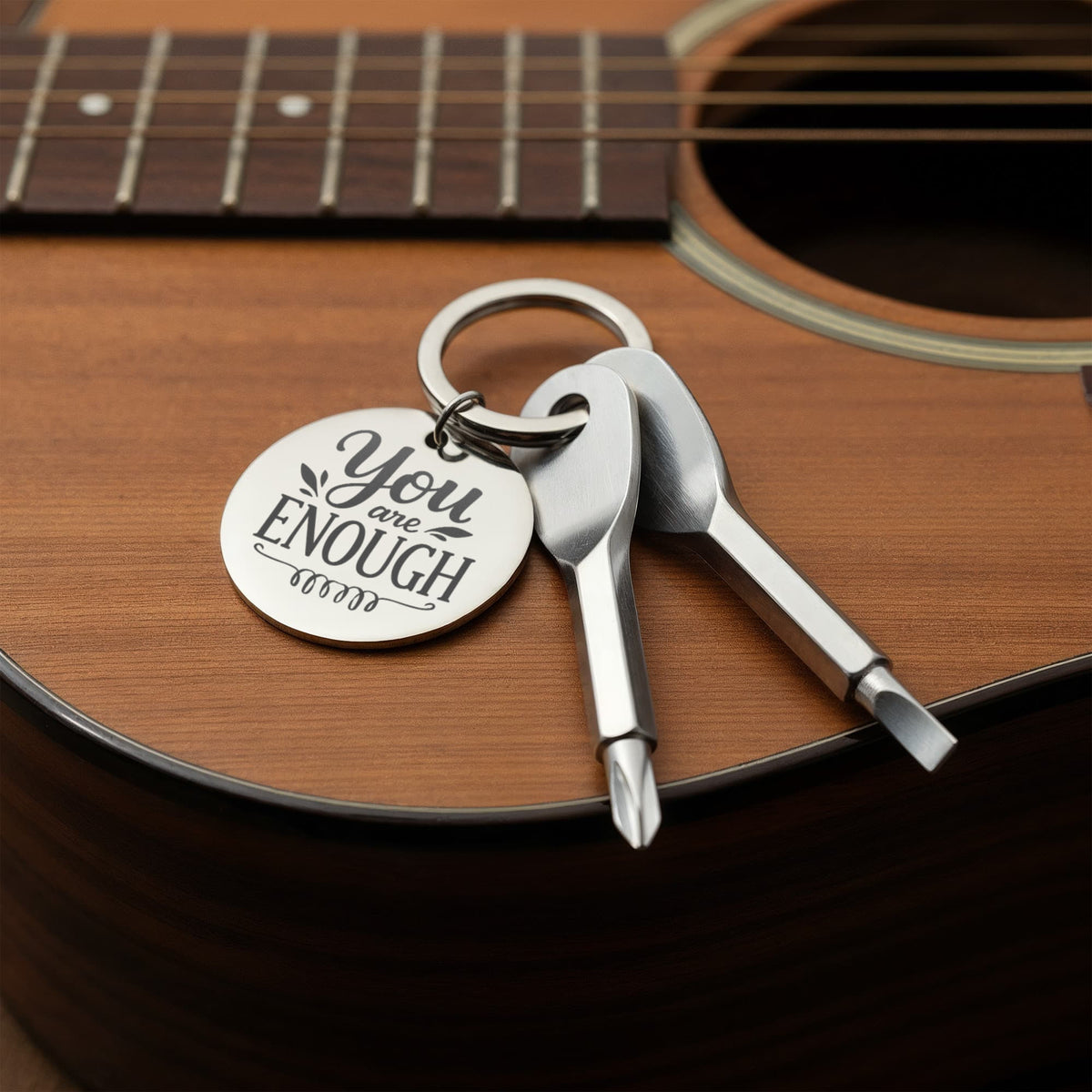 You Are Enough Screwdriver Keychain, Inspirational Gift