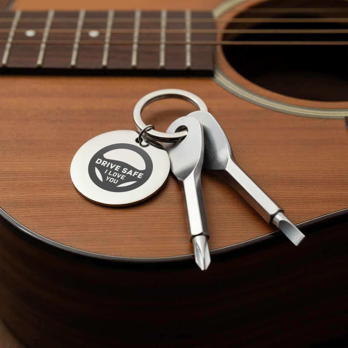 Drive Safe I Love You Screwdriver Keychain