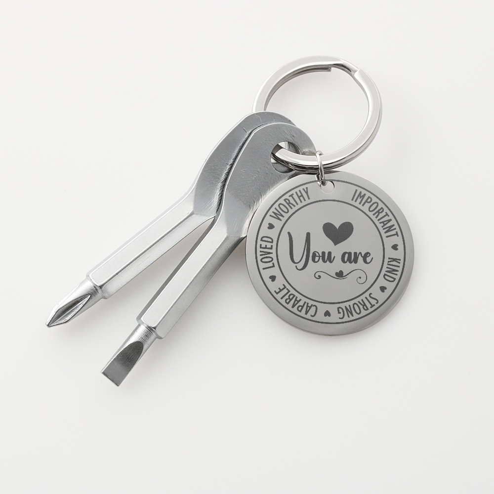You Are Important Screwdriver Keychain, Inspirational Gift