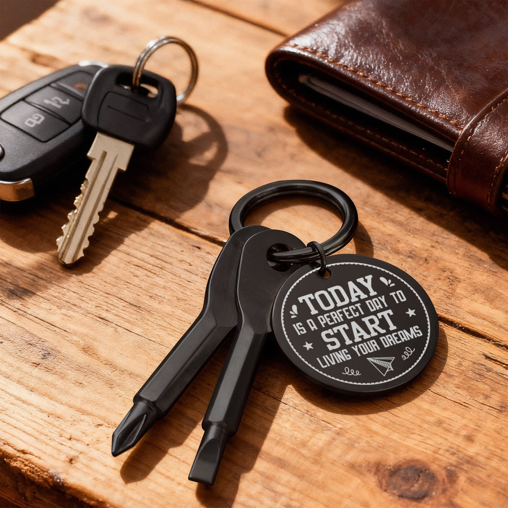 Today Is A Perfect Day Screwdriver Keychain, Motivational Gift