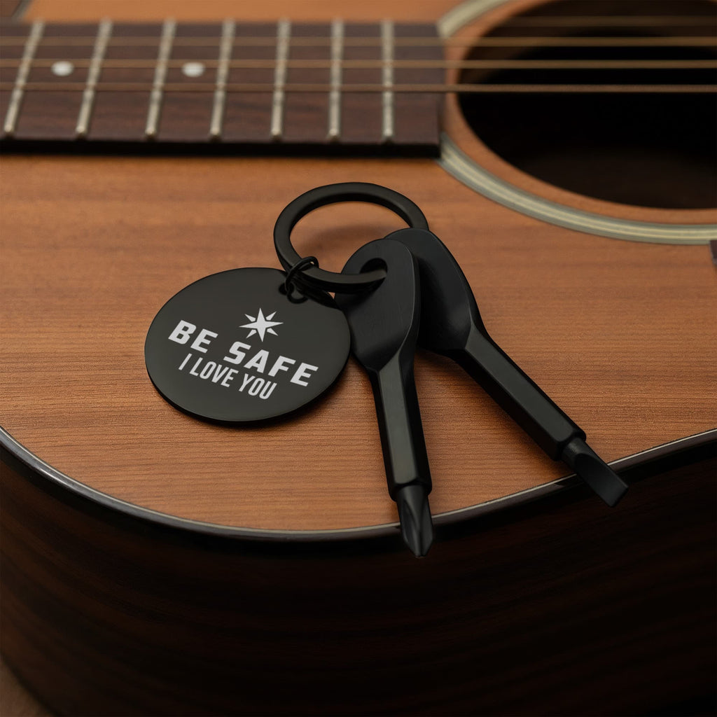 Be Safe I Love You Screwdriver Keychain, Engraved Gift