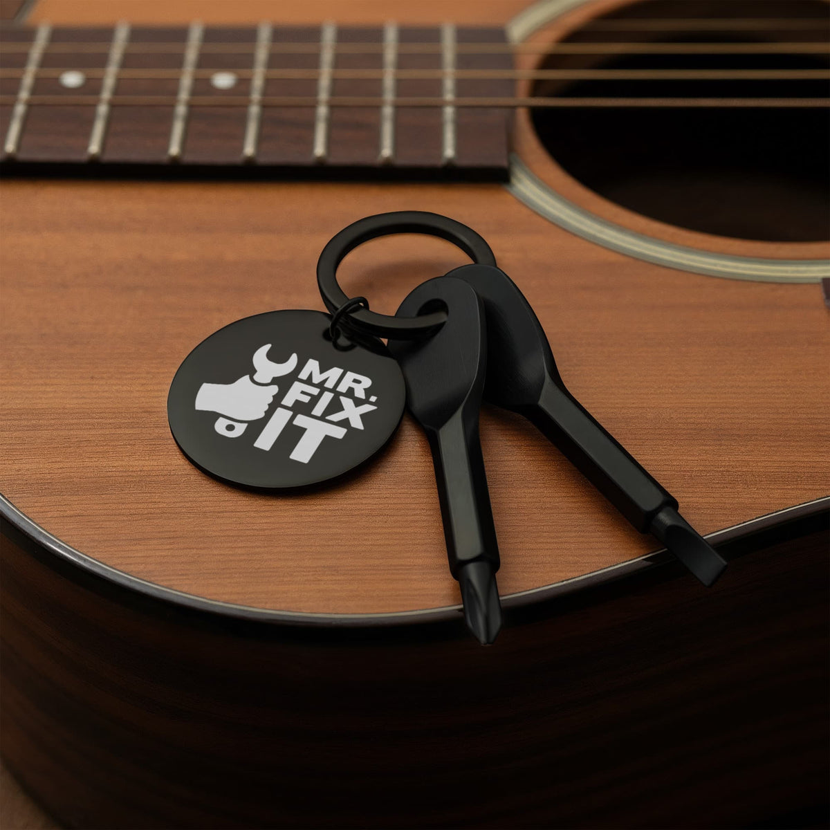 Mr Fix It Screwdriver Keychain, Handyman Gift