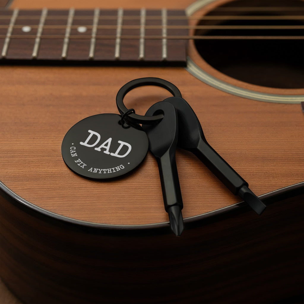 Dad Can Fix Anything Screwdriver Keychain, Dad Gift