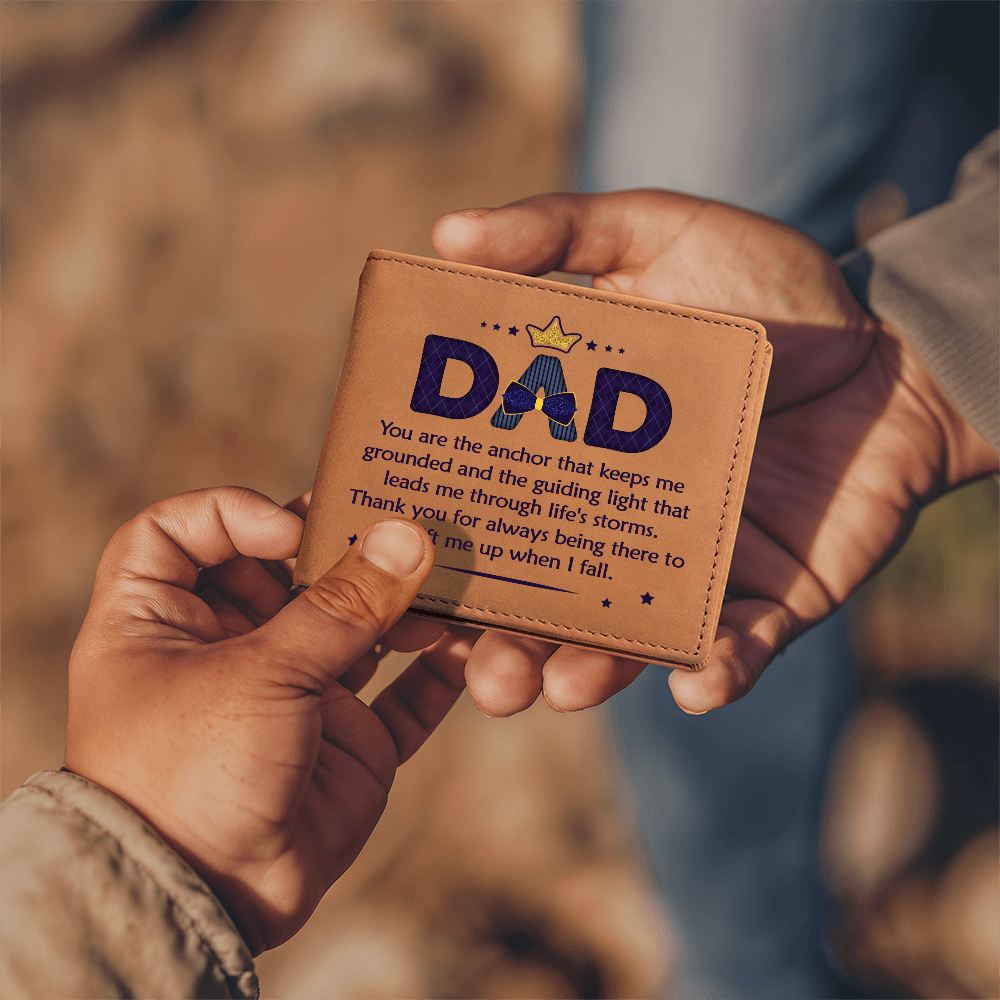 Dad, You Are The Anchor — Graphic Leather Wallet