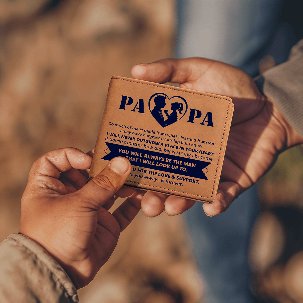 Papa, So Much Of Me — Graphic Leather Wallet