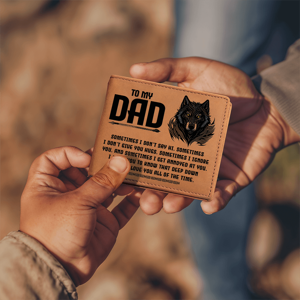 To My Dad, Sometimes — Graphic Leather Wallet
