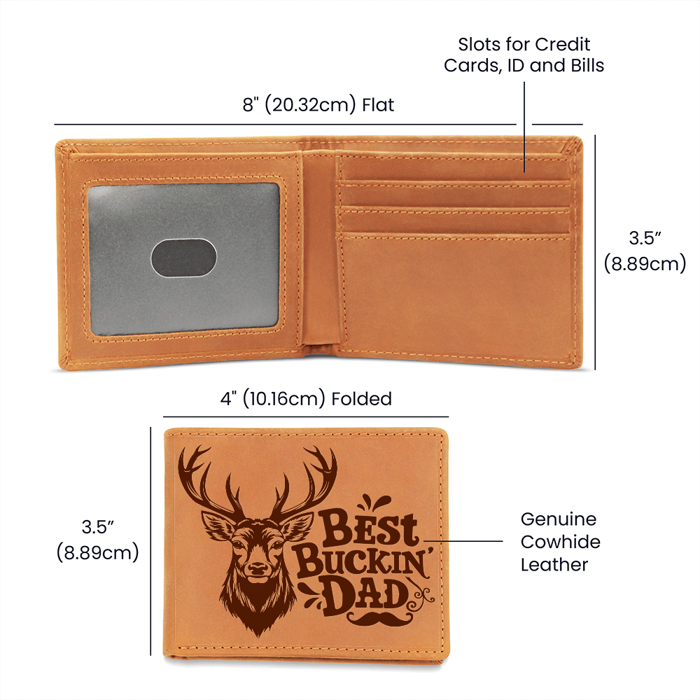 Best Buckin' Dad — Graphic Leather Wallet
