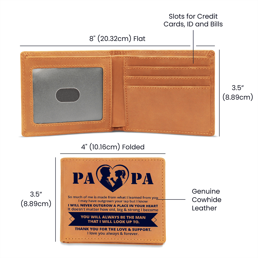 Papa, So Much Of Me — Graphic Leather Wallet