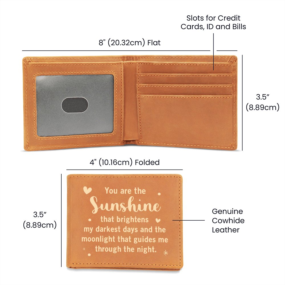 You Are The Sunshine Of My Life — Graphic Leather Wallet