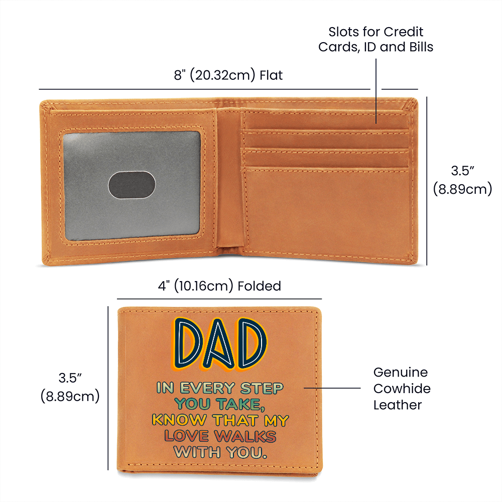 Dad, In Every Step I Take — Graphic Leather Wallet