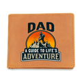 Dad, Adventure Awaits — Graphic Leather Wallet