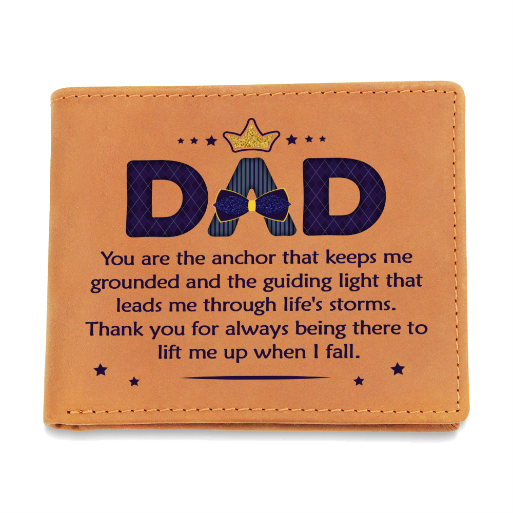 Dad, You Are The Anchor — Graphic Leather Wallet