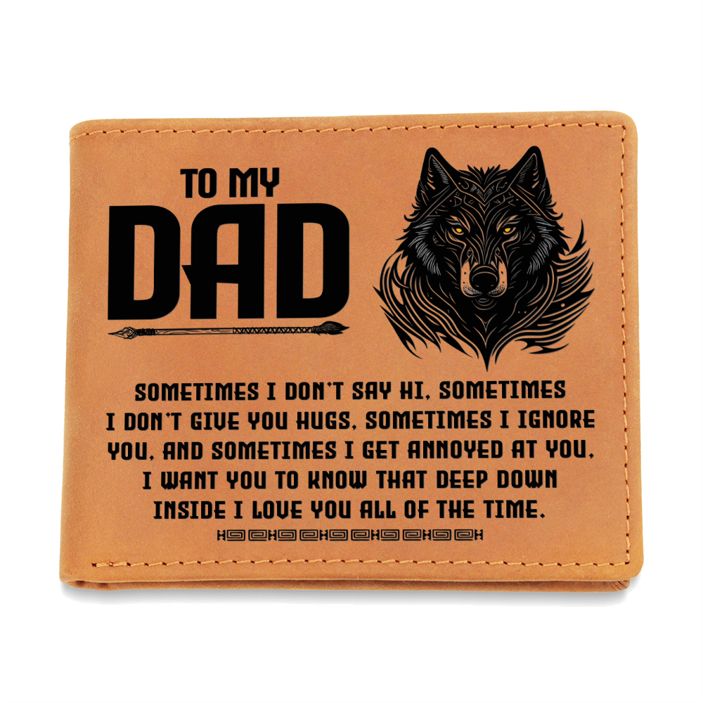 To My Dad, Sometimes — Graphic Leather Wallet