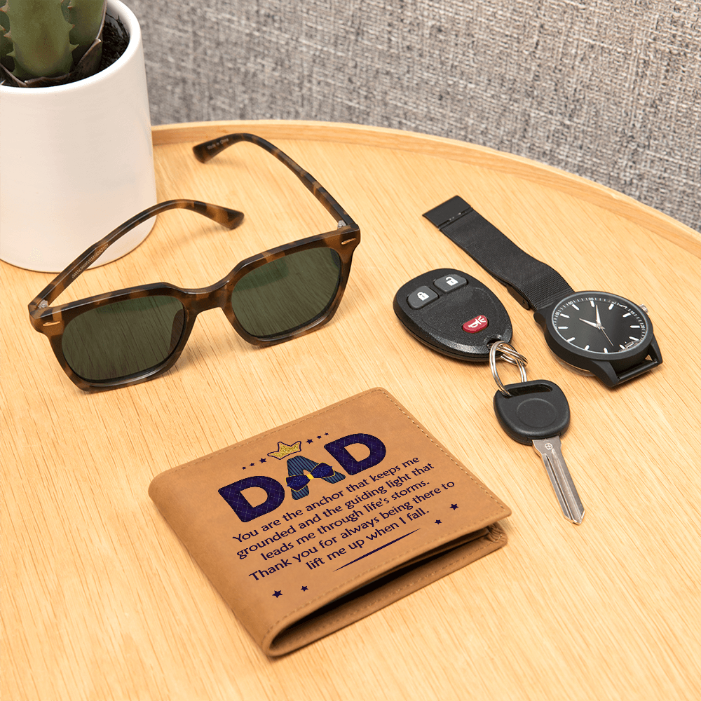 Dad, You Are The Anchor — Graphic Leather Wallet