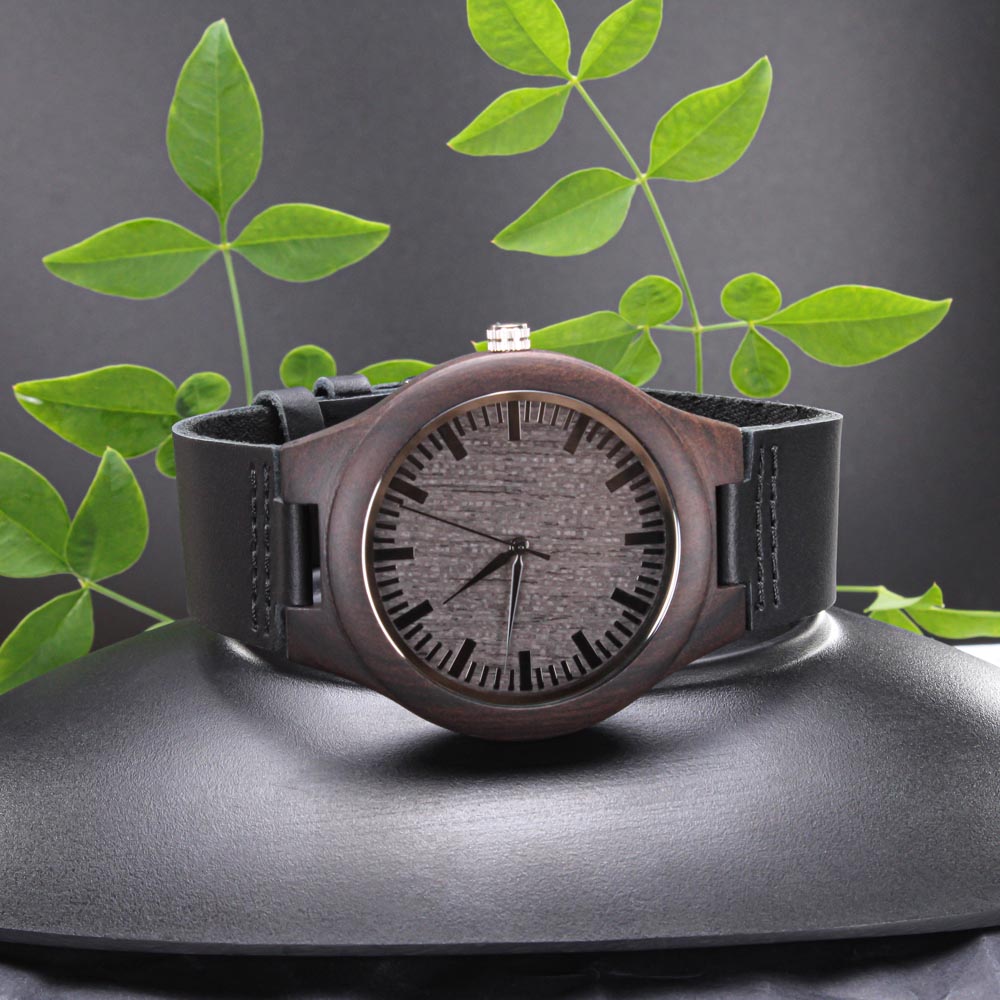 Best Buckin' Dad Ever — Engraved Wood Watch