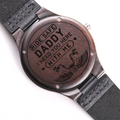 Ride Safe Daddy — Engraved Wood Watch