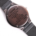 Stepson, When The Road Gets Tough — Engraved Wood Watch