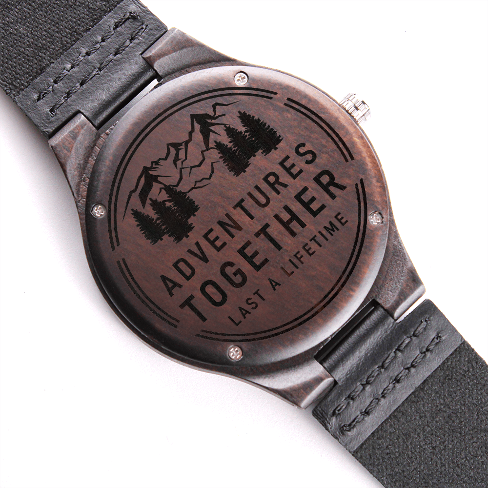 Adventures Together — Engraved Wood Watch