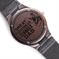 Great Fisherman, Better Dad — Engraved Wood Watch