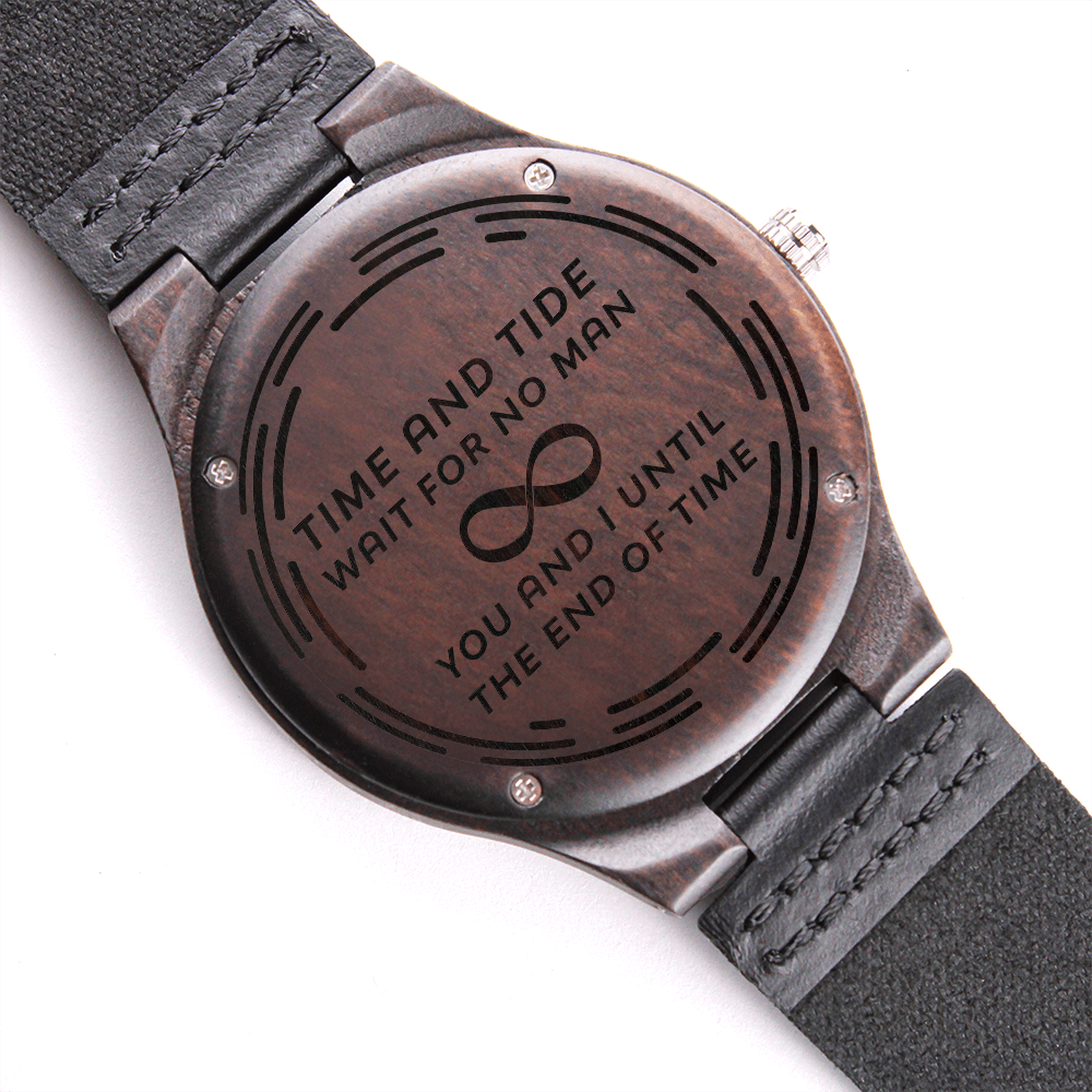 Time And Tide — Engraved Wood Watch