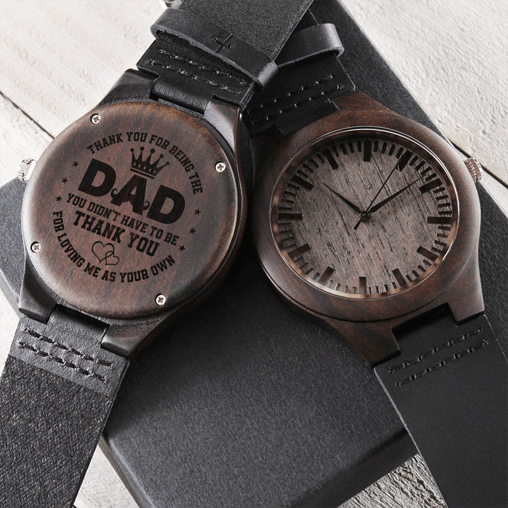 Thank You For Being The Dad — Engraved Wood Watch
