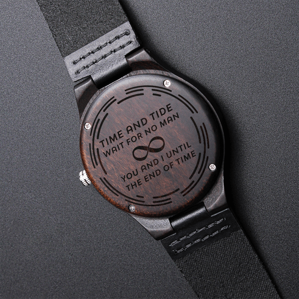 Time And Tide — Engraved Wood Watch
