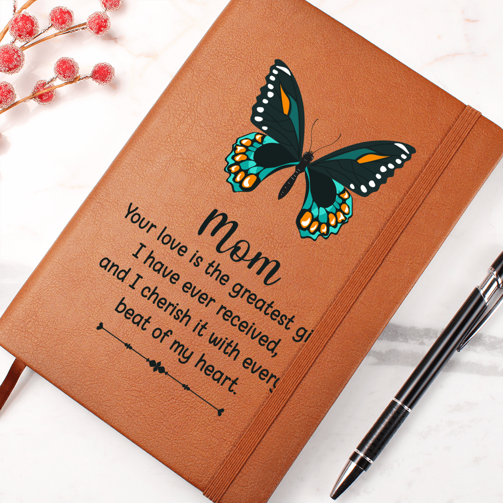 Mom, Your Love Is The Greatest Gift — Graphic Leather Journal