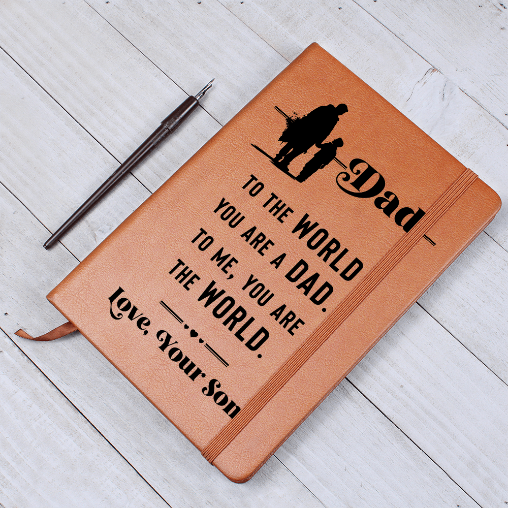 Dad, To The World You Are A Dad — Graphic Leather Journal