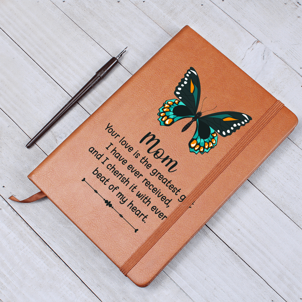 Mom, Your Love Is The Greatest Gift — Graphic Leather Journal