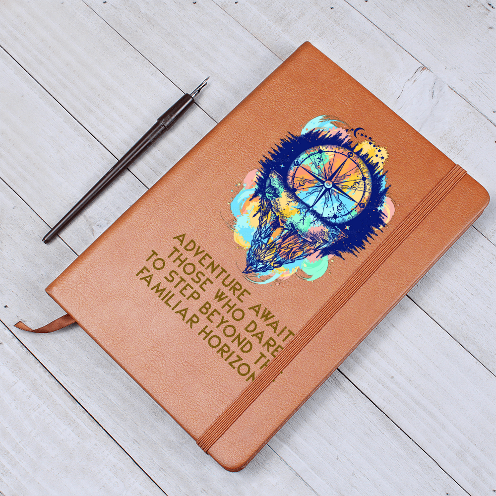 Adventure Awaits — Graphic Leather Journal