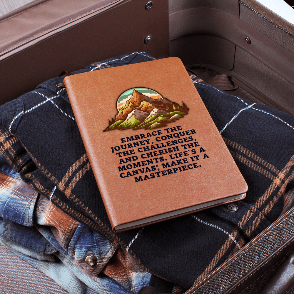 Embrace The Journey — Graphic Leather Journal