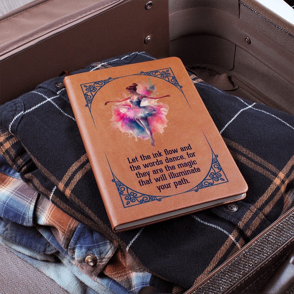 Ballerina, Let The Ink Flow — Graphic Leather Journal