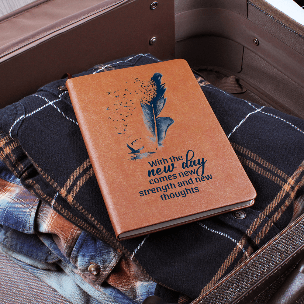 With The New Day Comes New Strength — Graphic Leather Journal