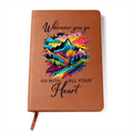 Wherever You Go, Go With All Your Heart — Graphic Leather Journal