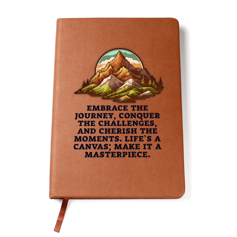 Embrace The Journey — Graphic Leather Journal