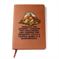 Embrace The Journey — Graphic Leather Journal