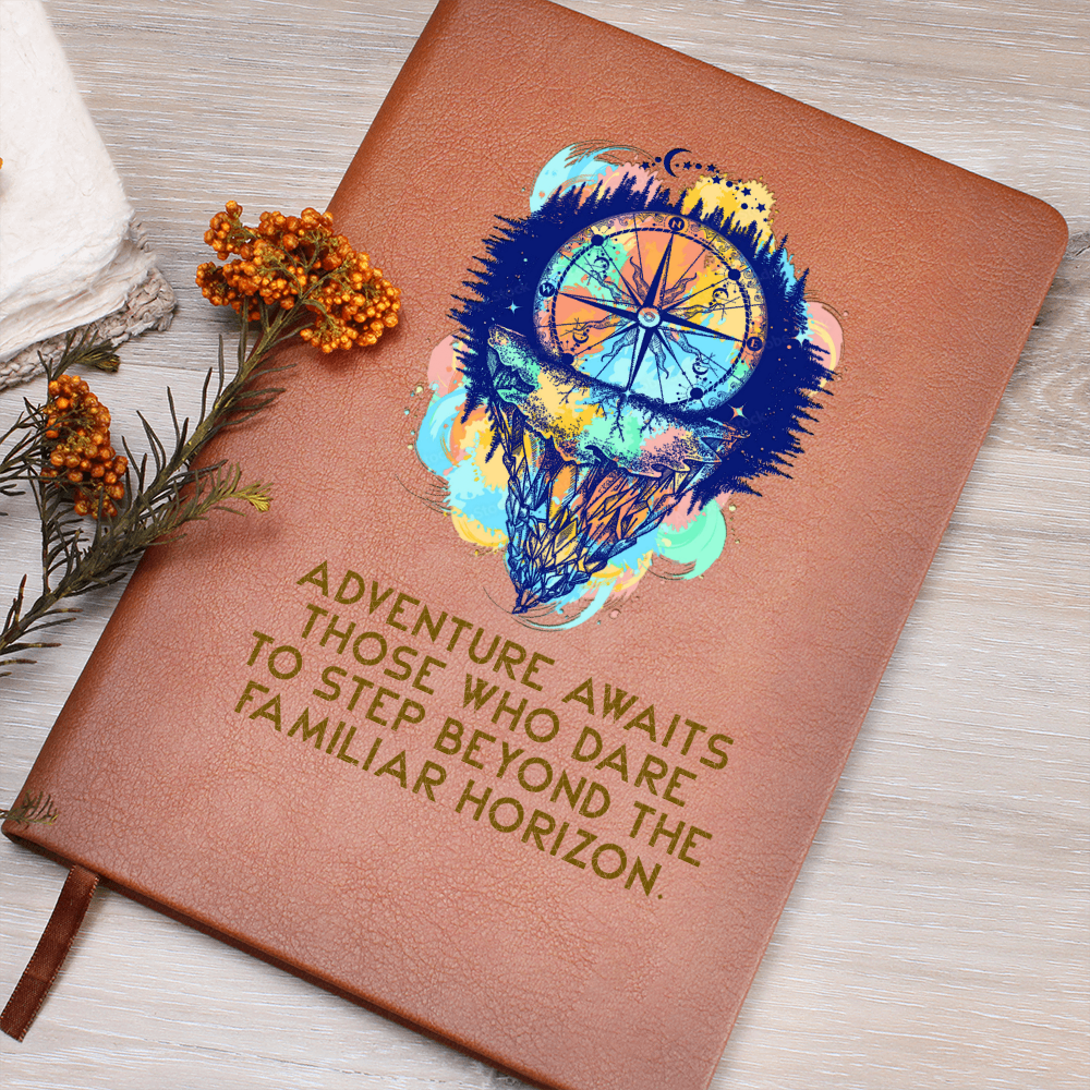 Adventure Awaits — Graphic Leather Journal