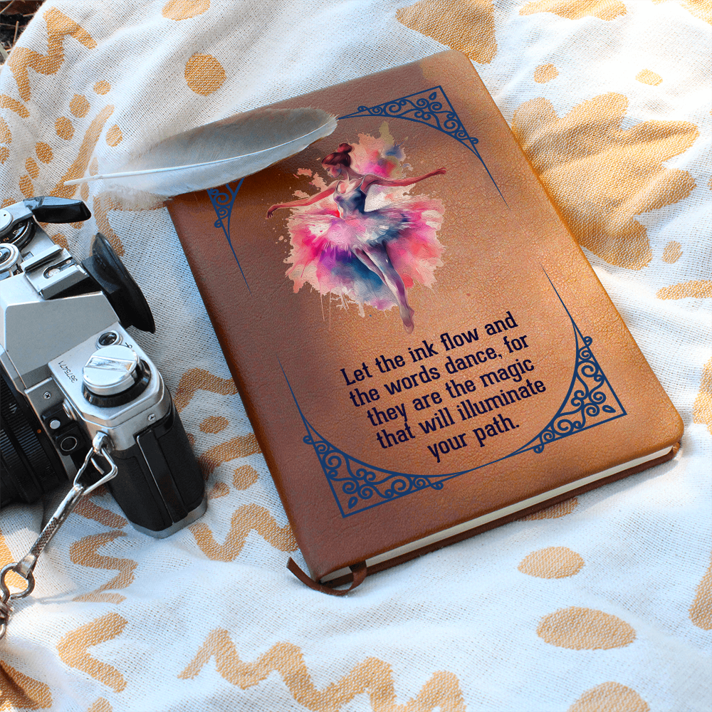 Ballerina, Let The Ink Flow — Graphic Leather Journal