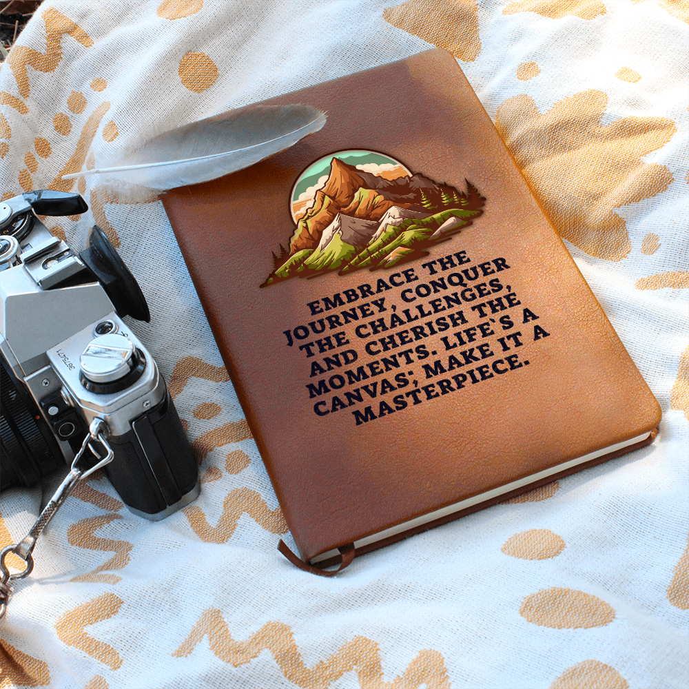 Embrace The Journey — Graphic Leather Journal