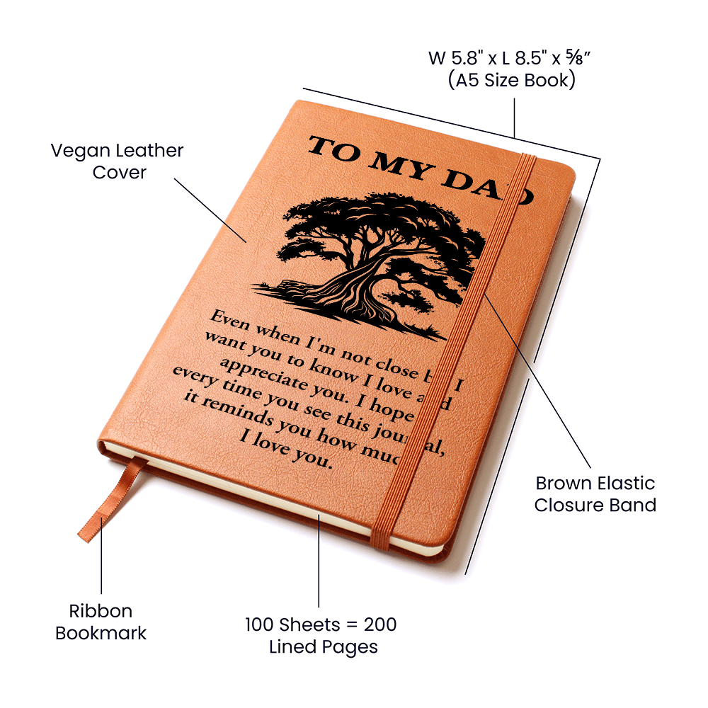 To My Dad — Graphic Leather Journal