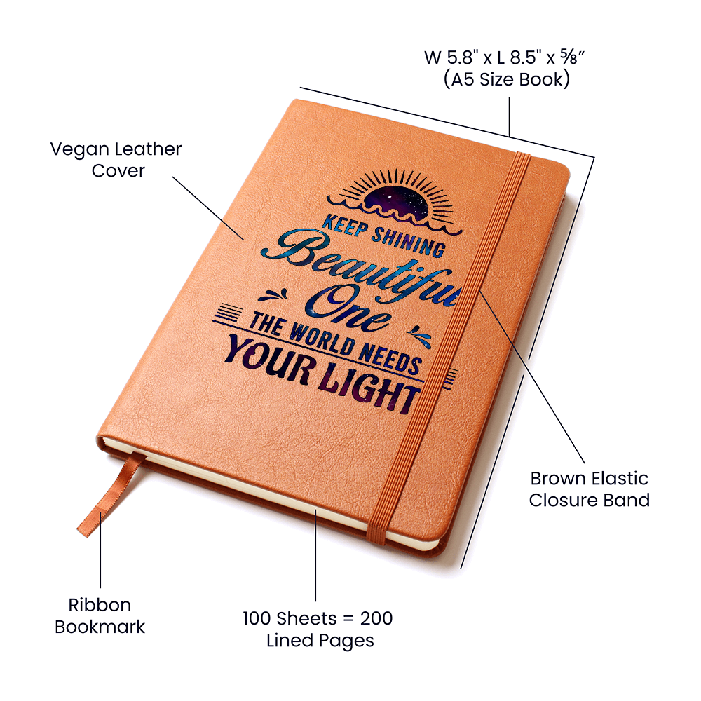 Dear Daughter, Keep Shining — Graphic Leather Journal