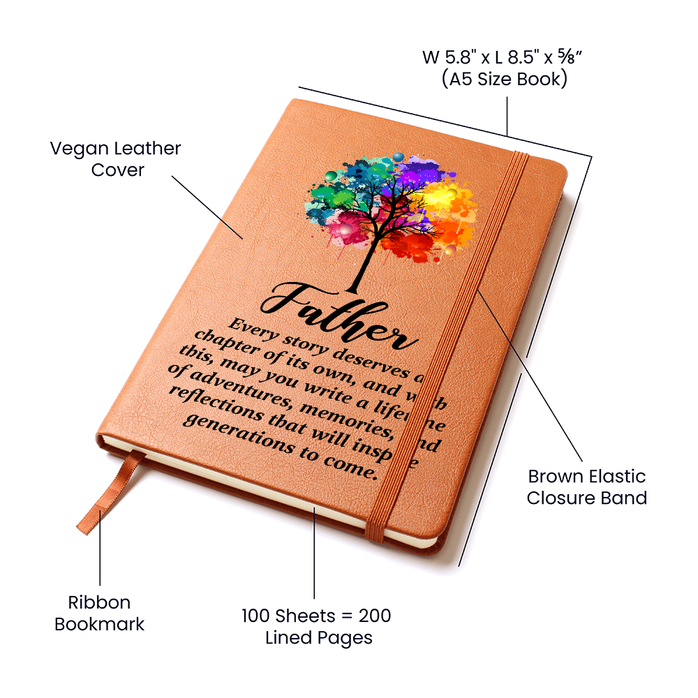 Father, Every Story Deserves A Chapter — Graphic Leather Journal
