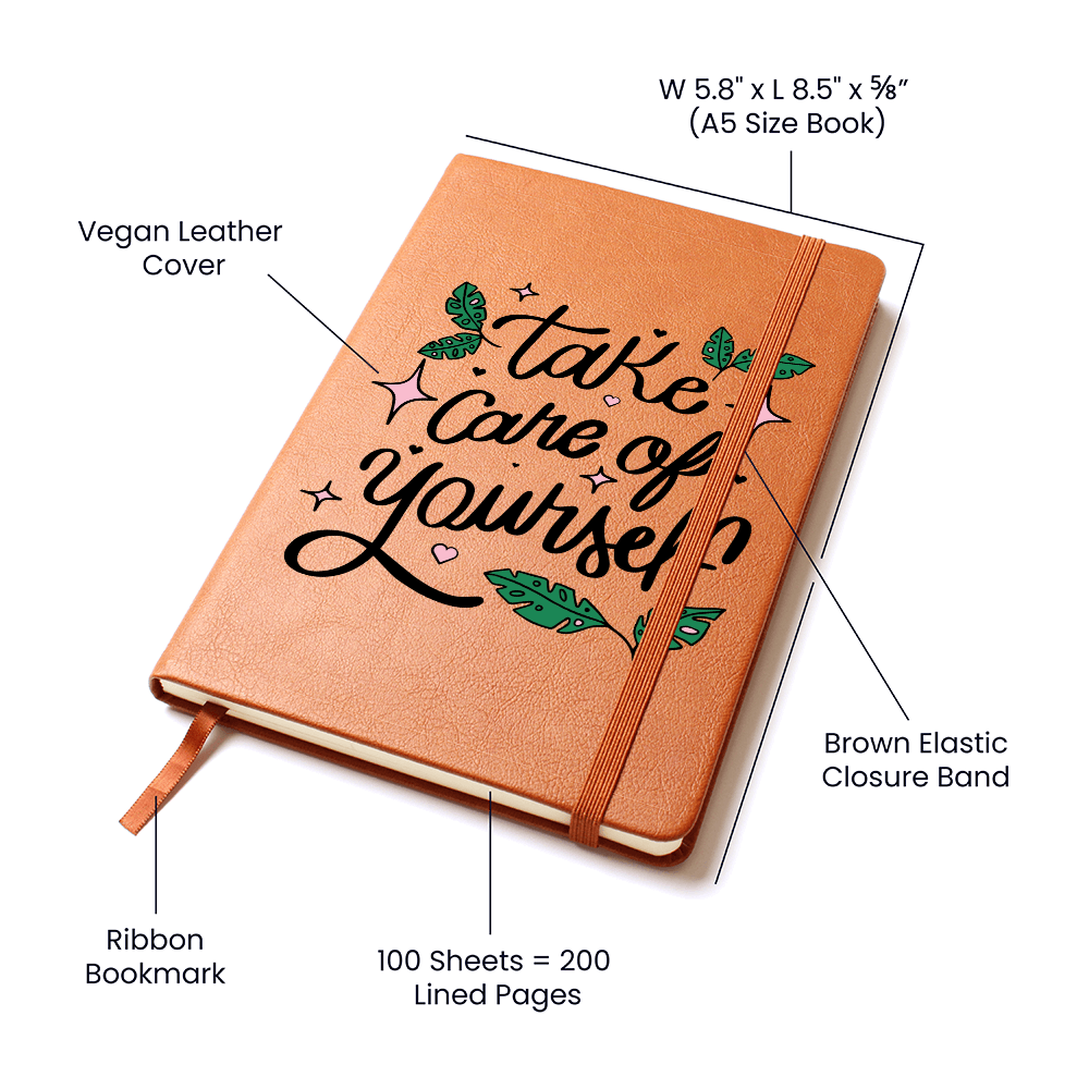 Take Care Of Yourself — Graphic Leather Journal