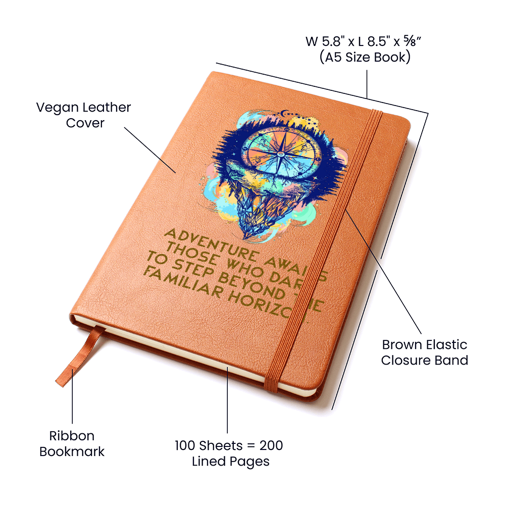Adventure Awaits — Graphic Leather Journal