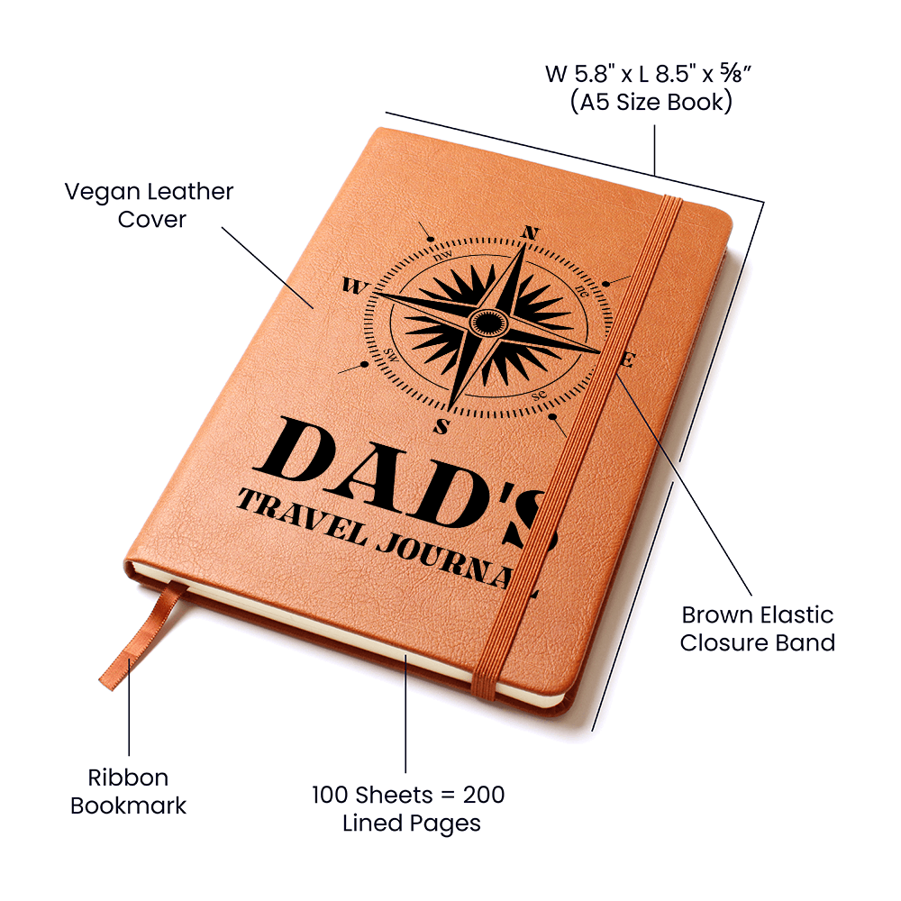 Dad's Travel Journal — Graphic Leather Journal