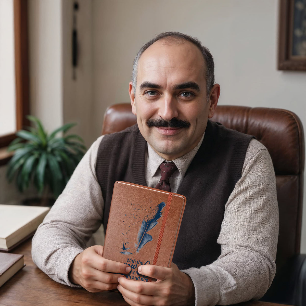With The New Day Comes New Strength — Graphic Leather Journal