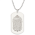 Dad, My Little Eyes Are Watching - Engraved Dog Tag Necklace